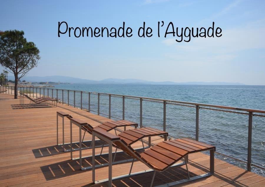 Plage A 400 M Studio Tout Confort Terrasse Clim Parking Hyères Buitenkant foto